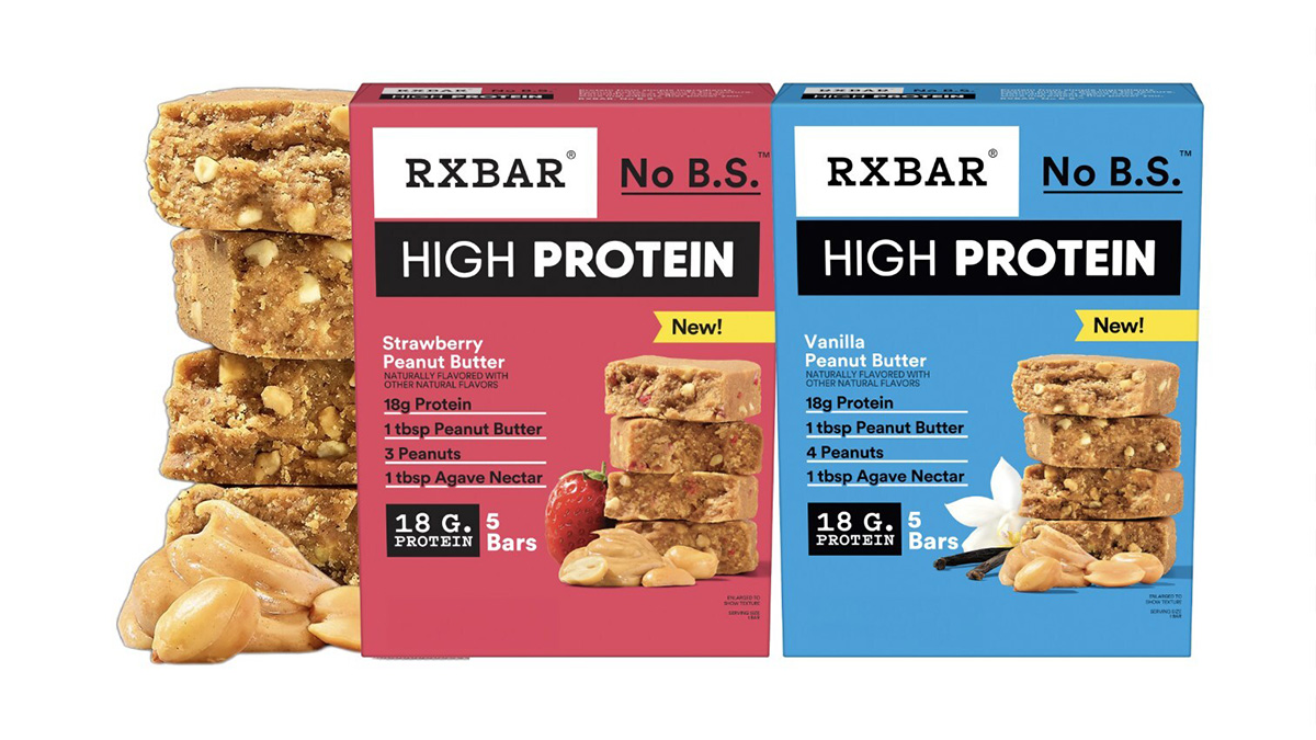 High protein RXBAR packages.