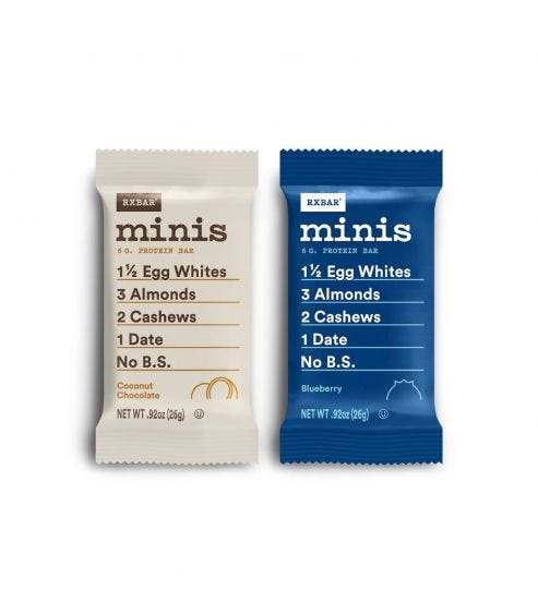 RXBAR Blueberry Mini and Coconut Chocolate Mini Protein Bars