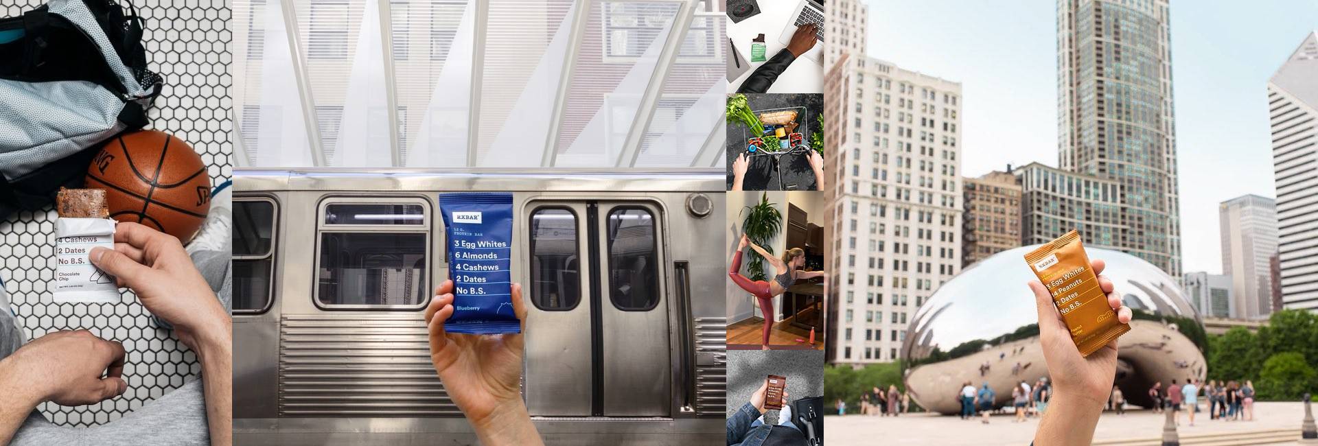 RXBAR healthy lifestyle collage